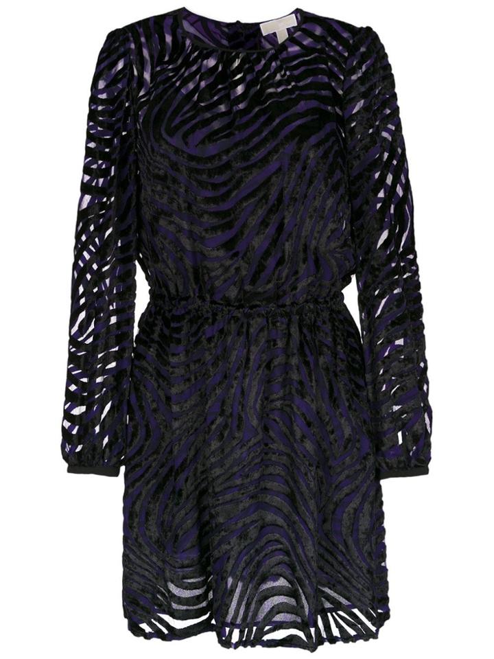 Michael Michael Kors Tiger Prt Velvet Drs - Purple