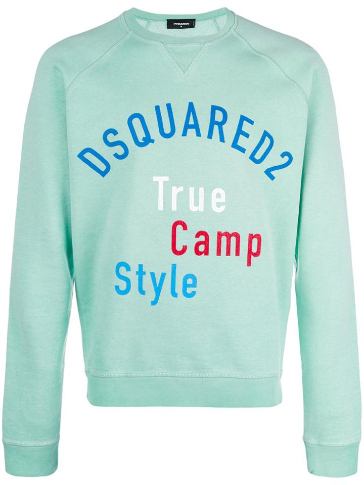 Dsquared2 True Camp Style Print Sweatshirt - Green