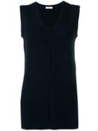 Pringle Of Scotland Cable Knit Sleeveless Top - Blue