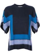 Derek Lam 10 Crosby Short Sleeve Blanket Sweater - Blue