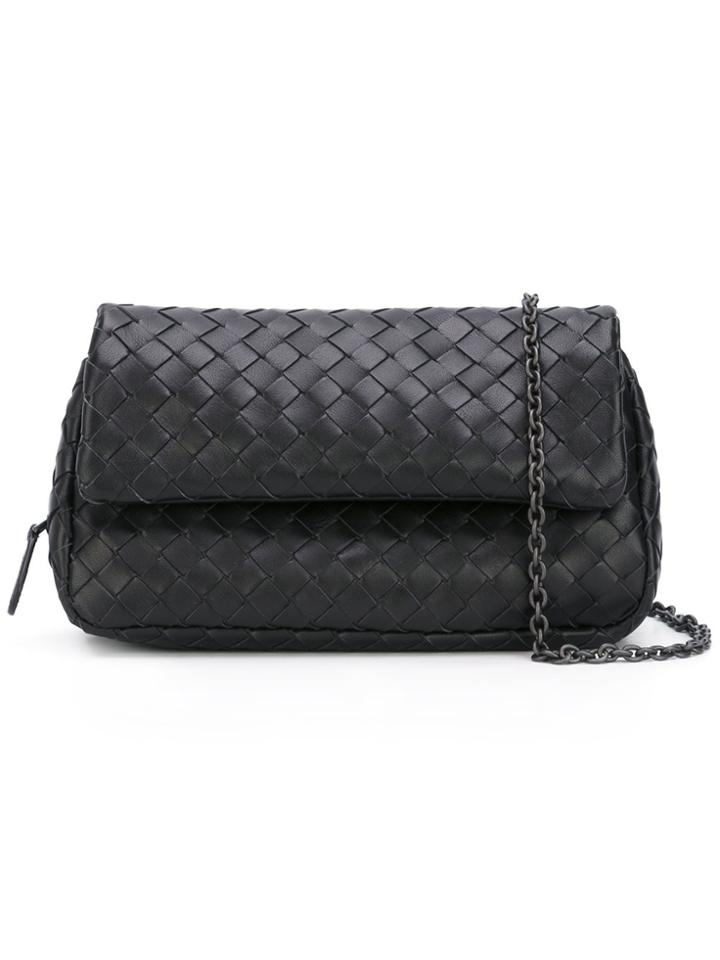 Bottega Veneta Interlaced Messenger Bag - Black