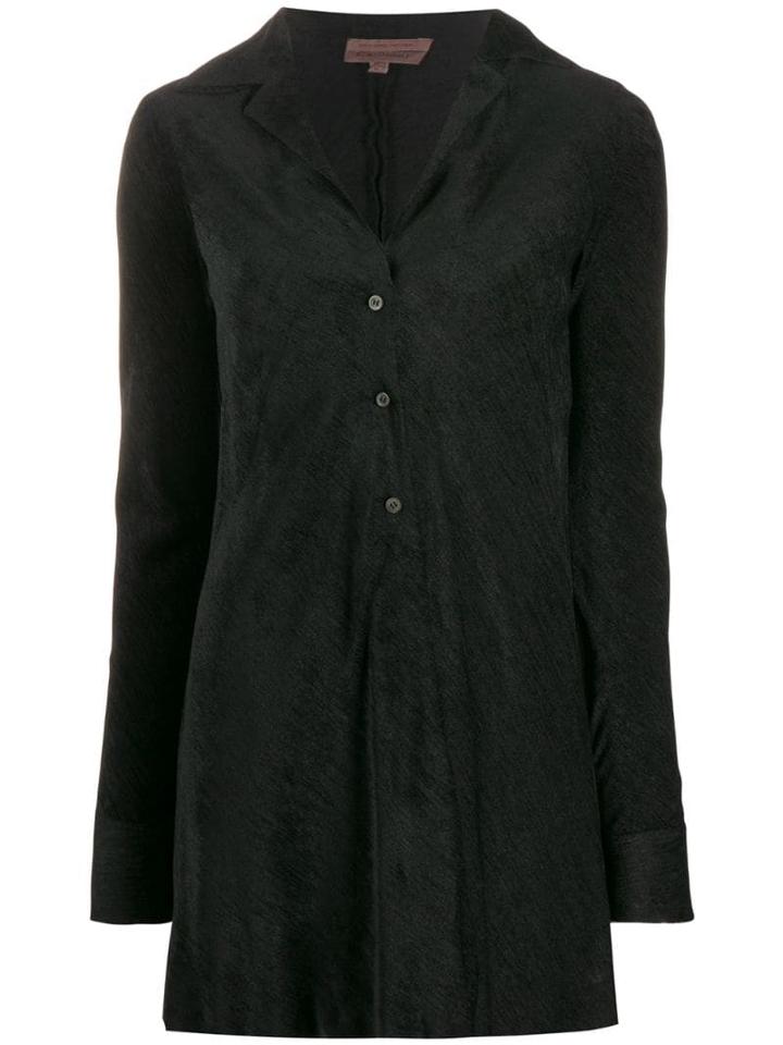 Romeo Gigli Pre-owned 1997 Textured Elongated Shirt - Brown