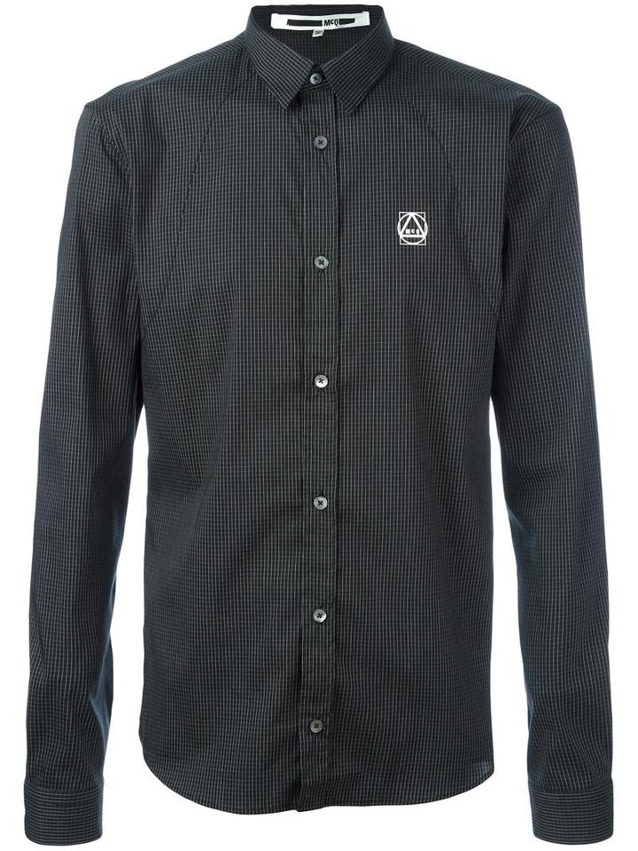 Mcq Alexander Mcqueen 'harness' Shirt, Men's, Size: 46, Black, Cotton/polyamide/spandex/elastane