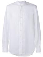 Salvatore Piccolo - Mandarin Neck Shirt - Men - Linen/flax - 41, White, Linen/flax
