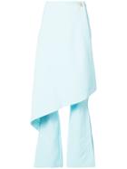 Solace London Layered Flared Trousers - Blue