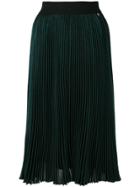 Twin-set High-waisted Pleated Skirt - Green