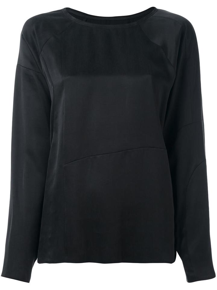 Mm6 Maison Margiela Plain Sweatshirt, Women's, Size: 42, Black, Cupro/modal