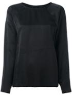 Mm6 Maison Margiela Plain Sweatshirt, Women's, Size: 42, Black, Cupro/modal