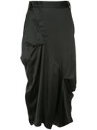 Moohong Draped Skirt Trousers - Black
