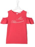 Miss Blumarine Cut-out Shoulders Top - Pink