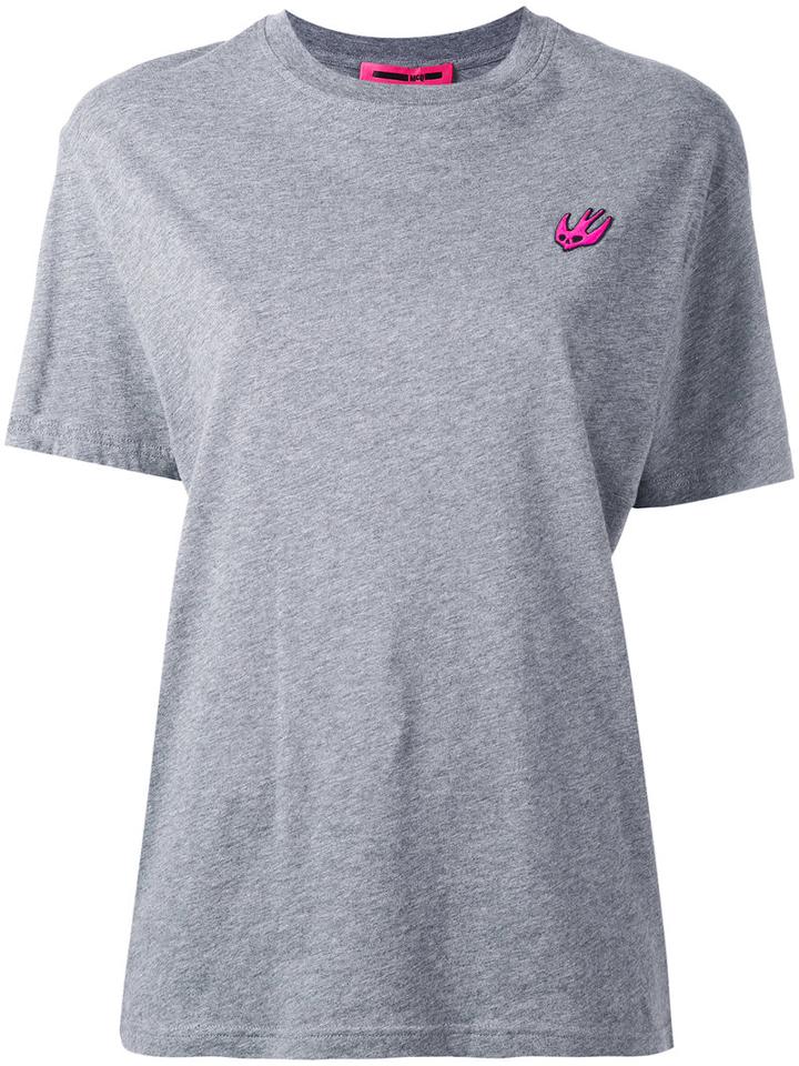 Mcq Alexander Mcqueen - Patch Detail T-shirt - Women - Cotton - S, Grey, Cotton