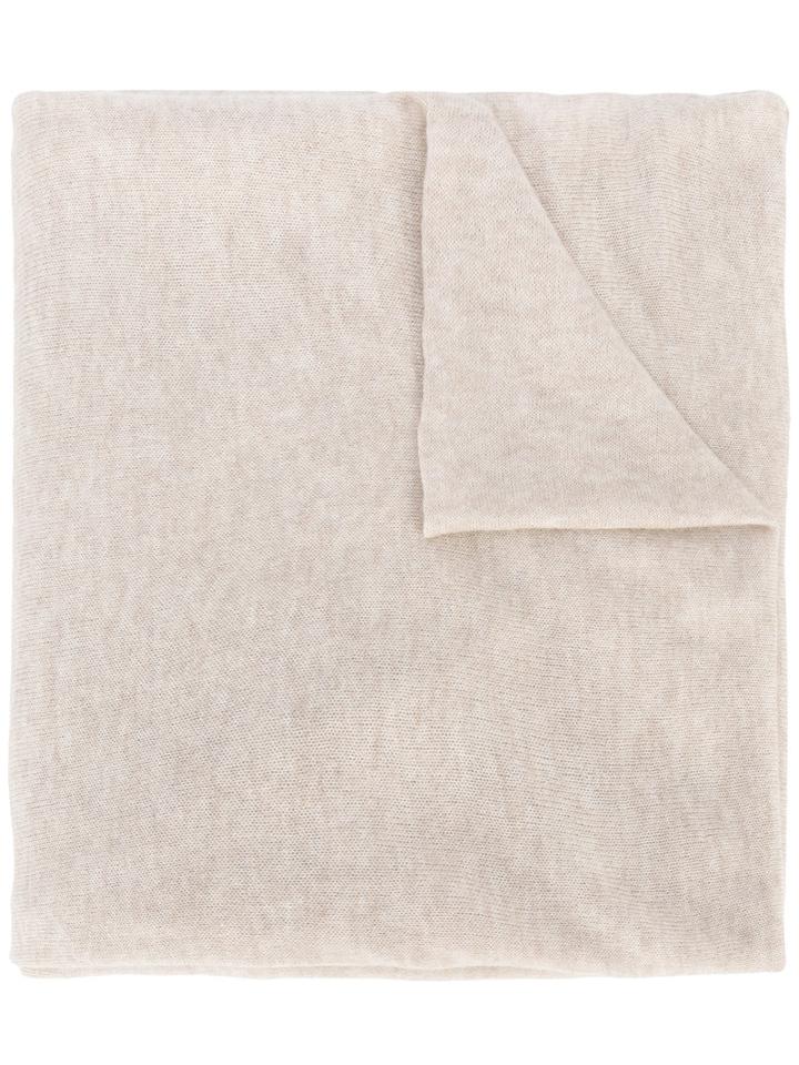 Liska - Classic Scarf - Women - Silk/cashmere - One Size, Nude/neutrals, Silk/cashmere