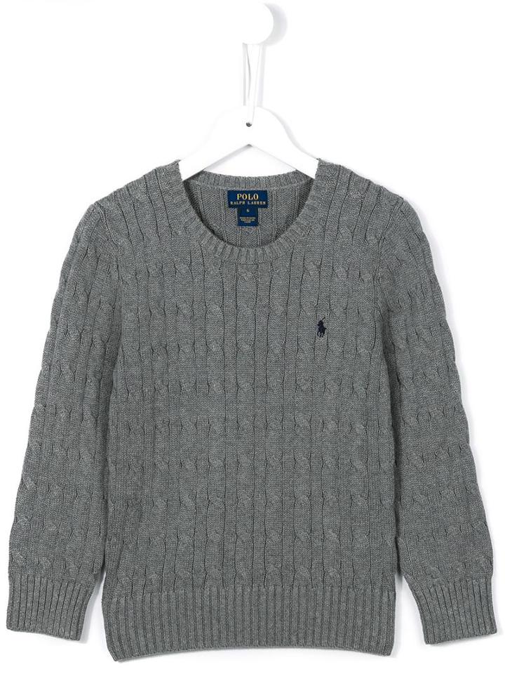 Ralph Lauren Kids Cable Knit Jumper, Boy's, Size: 6 Yrs, Grey