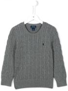 Ralph Lauren Kids Cable Knit Jumper, Boy's, Size: 6 Yrs, Grey