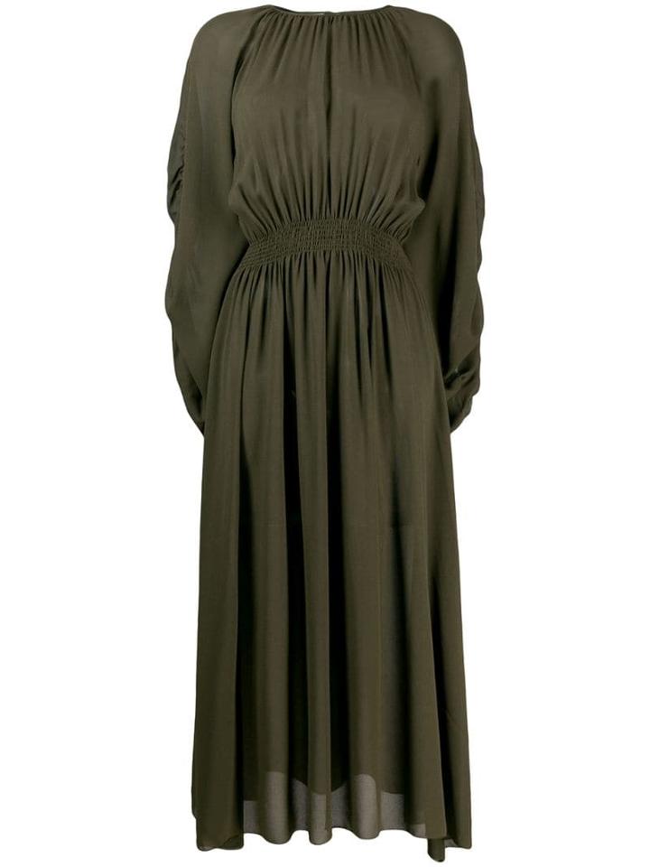 Rochas Pleated Oversized Dress - Green