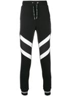 Les Hommes Urban Stripe Detailed Track Pants - Black