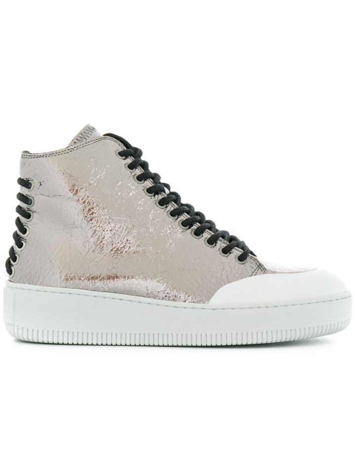 Mcq Alexander Mcqueen Netil Eyelet Hi Tops - Metallic