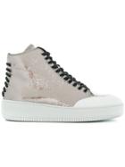 Mcq Alexander Mcqueen Netil Eyelet Hi Tops - Metallic