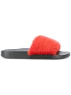 Givenchy Contrast Strap Slides - Red