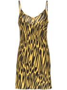 Double Rainbouu Tiger Print Slip Dress - Yellow