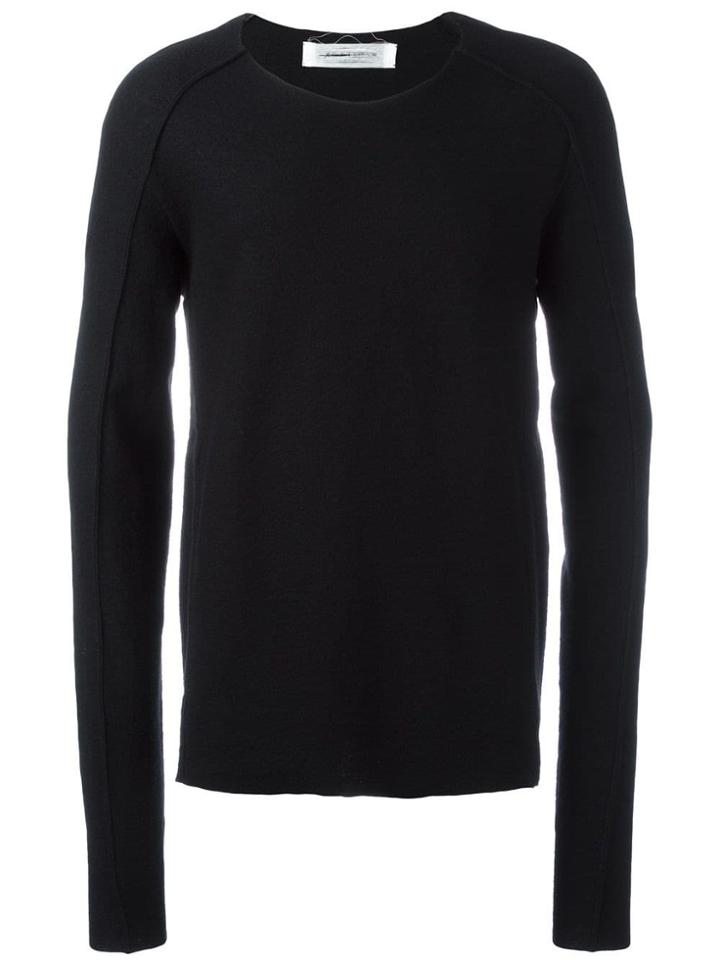 Individual Sentiments Elongated Sleeves Jumper - Black