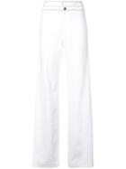 Josie Natori High-waist Flared Jeans - White