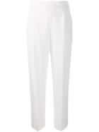 Msgm High-waisted Tailored Trousers - White