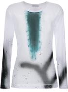 Mara Mac Printed Long Sleeves Blouse - White