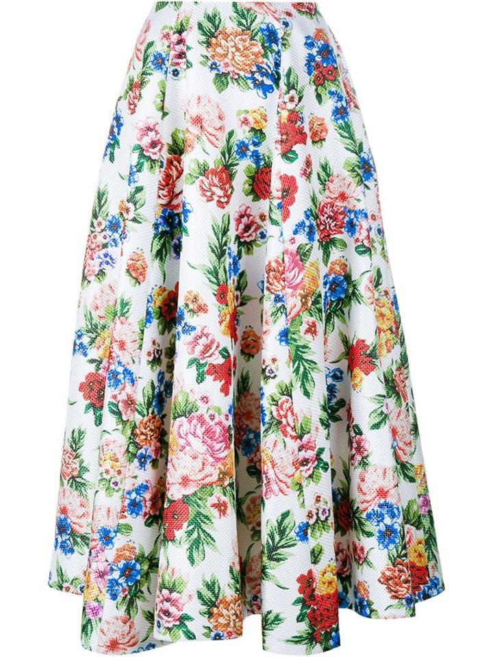 Emilia Wickstead Floral A-line Skirt