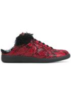 Maison Margiela Replica Snakeskin Sneaker Mules - Red