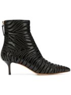 Francesco Russo Pointed Toe Ankle Boots - Black