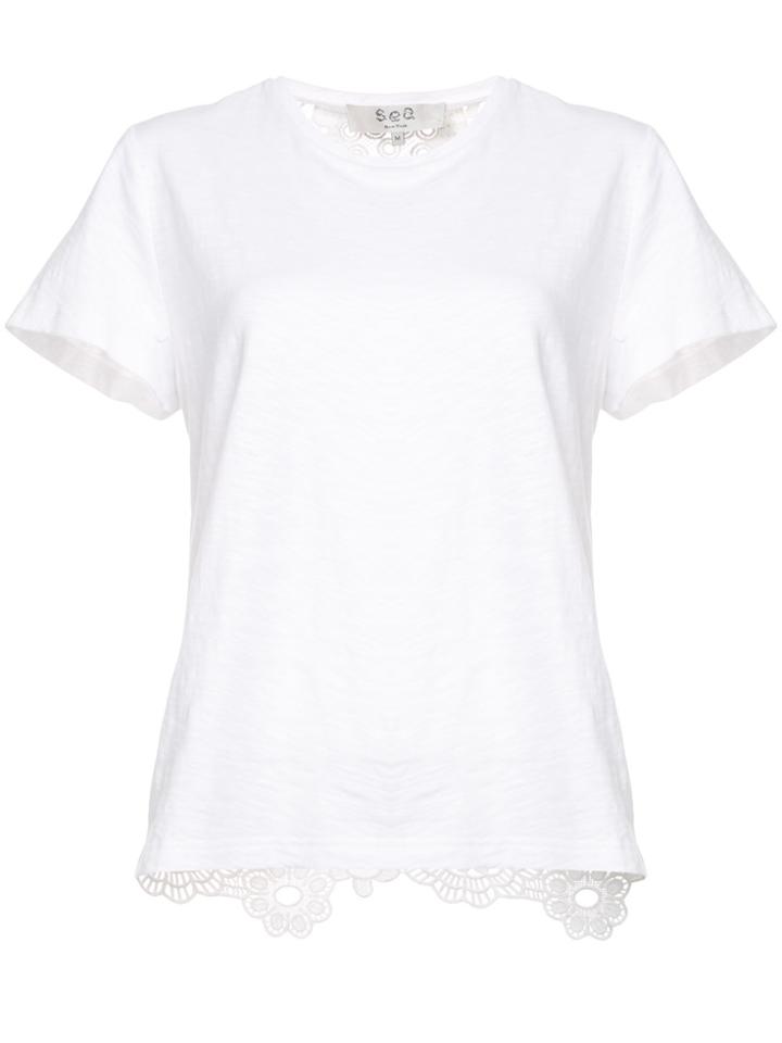 Sea Round Neck T-shirt - White