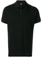 Just Cavalli Branded Stripe Polo Shirt - Black
