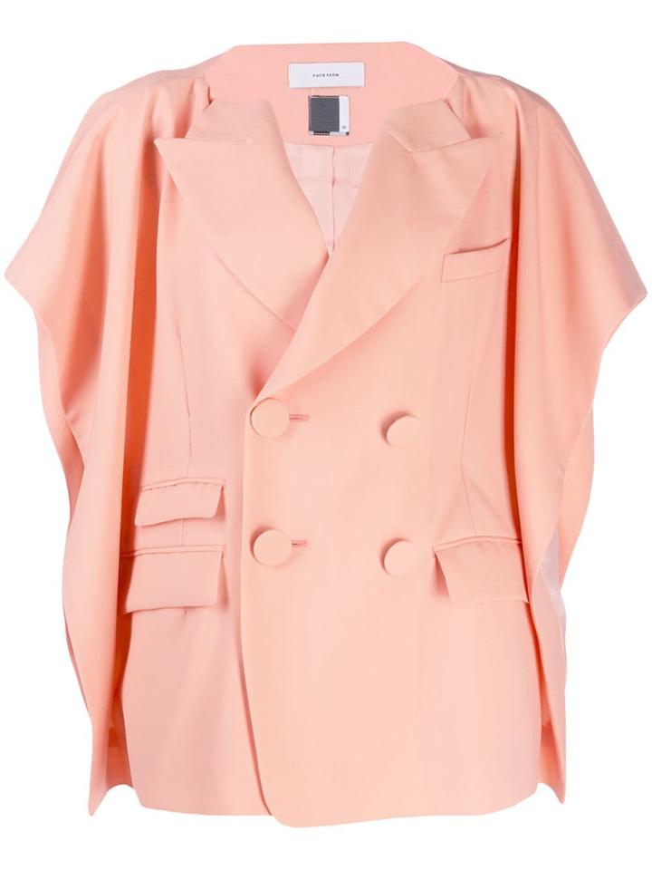 Facetasm Ruffle Sleeve Blazer - Pink