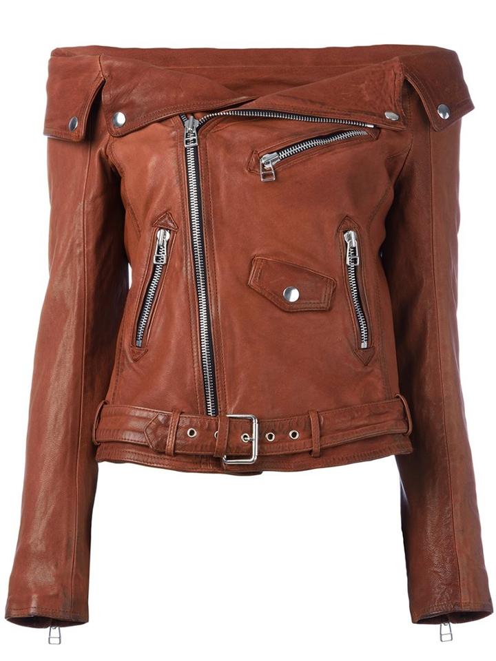 Faith Connexion Off-the-shoulder Biker Jacket