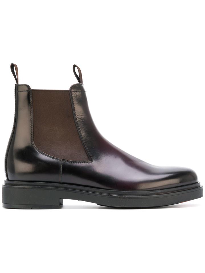 Santoni Chunky Chelsea Boots - Red