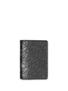 Burberry Monogram Leather Bifold Card Case - Black