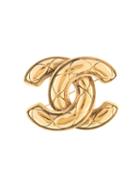 Chanel Pre-owned Cc Logos Brooch Pin - Gold