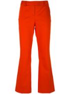Boutique Moschino Flared Cropped Trousers, Women's, Size: 44, Yellow/orange, Cotton/other Fibres