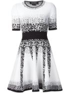 Yigal Azrouel Jacquard Ombre Knitted Dress, Women's, Size: Small, White, Nylon/viscose