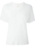 Simon Miller Round Neck T-shirt, Women's, Size: 2, White, Silk/cotton
