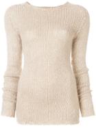 Rick Owens Chunky Knit Sweater - Nude & Neutrals