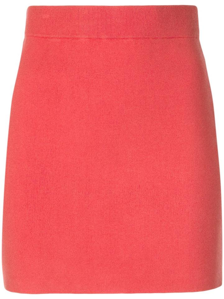 T By Alexander Wang Short Straight Skirt - Red