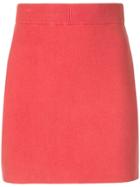 T By Alexander Wang Short Straight Skirt - Red
