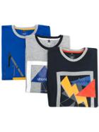Armani Junior Teen Printed T-shirt - Blue