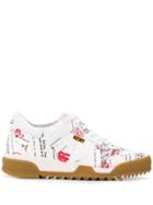 Vivienne Westwood Low Top Printed Slogan Sneakers - White