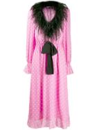 Alessandra Rich Polka Dot Midi Dress - Pink
