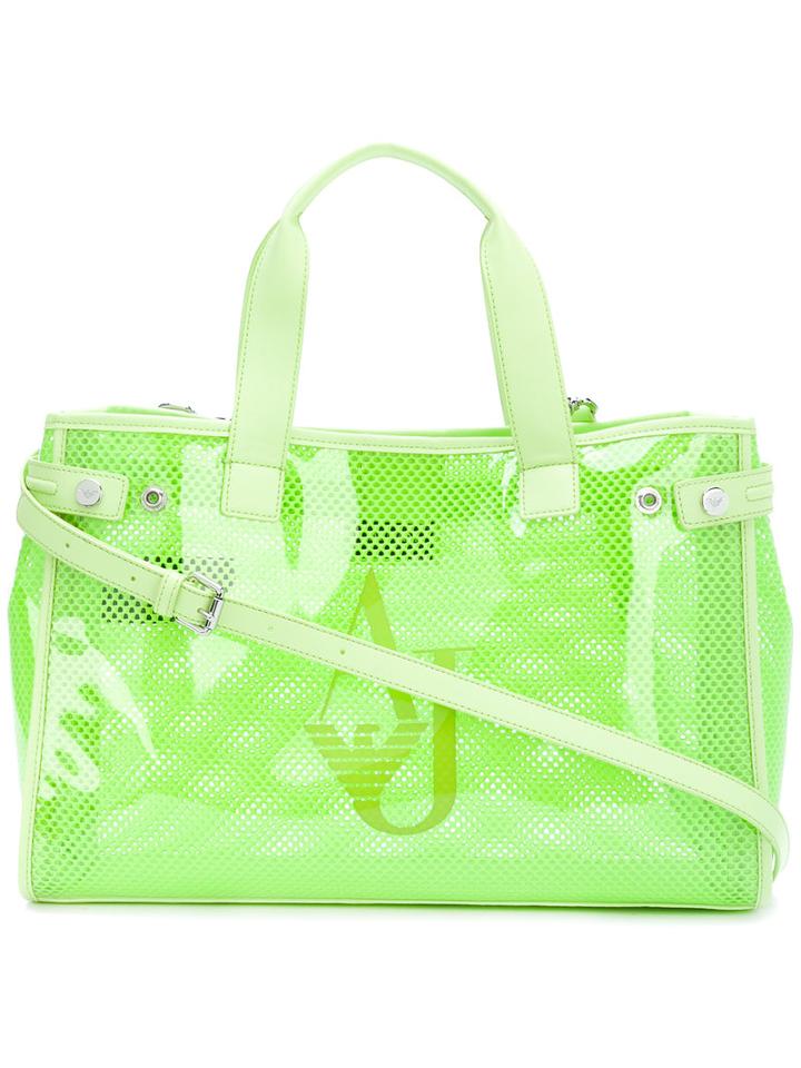 Armani Jeans - Neon Shoulder Bag - Women - Plastic - One Size, Green, Plastic