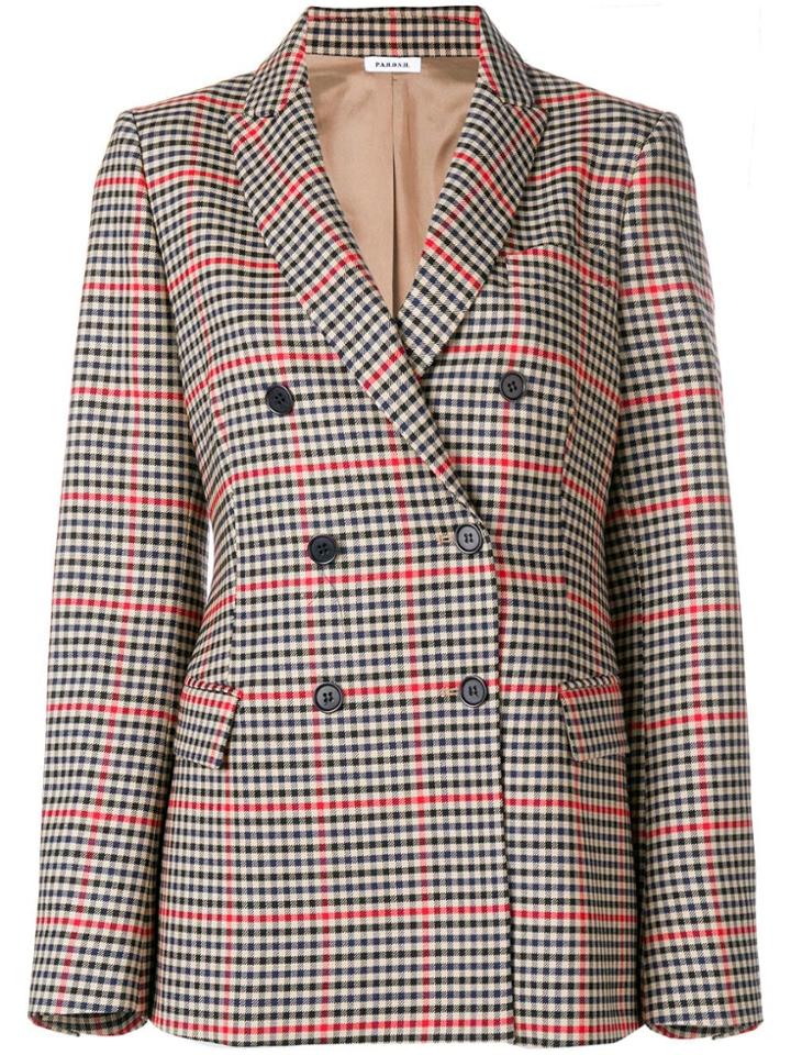 P.a.r.o.s.h. Checked Double Breasted Blazer - Neutrals