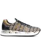 White Premiata Conny Sneakers - Gold